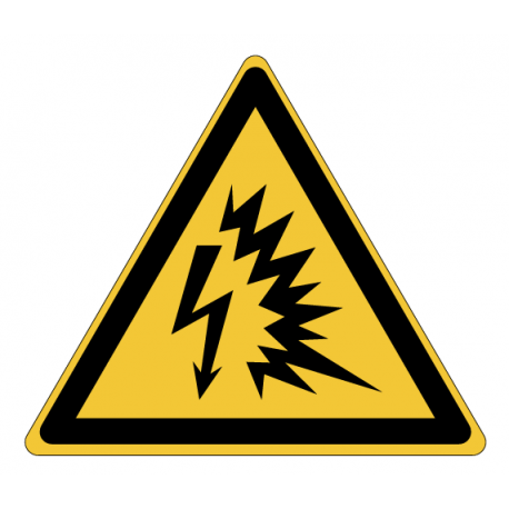 Panneau W042 danger arc électrique local haute tension ISO 7010