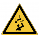 Panneau W035 danger chute objets chantier manutention ISO 7010