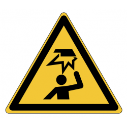 Panneau ISO 7010 W020 obstacle hauteur risque choc tête