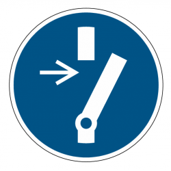 Panneau M021 débrancher avant maintenance machine industrielle ISO 7010