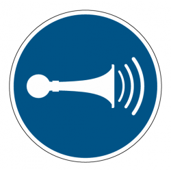 Panneau M029 utiliser klaxon zone circulation industrielle