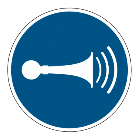 Panneau M029 utiliser klaxon zone circulation industrielle