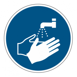 Panneau M011 lavage obligatoire des mains hygiène professionnelle ISO 7010