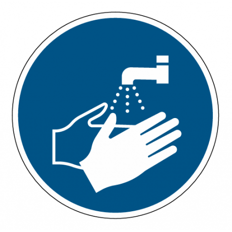 Panneau M011 lavage obligatoire des mains hygiène professionnelle ISO 7010