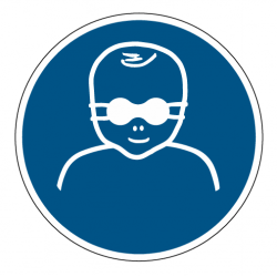 Panneau M025 protection opaque yeux enfants sécurité obligatoire