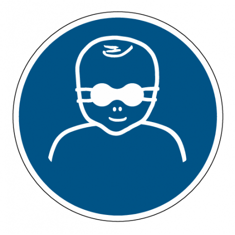 Panneau M025 protection opaque yeux enfants sécurité obligatoire