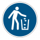 Panneau M030 utiliser poubelle tri déchets sécurité