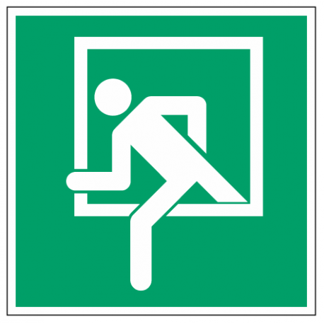 Panneau fenêtre de secours échelle – E016