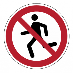 Panneau P048 ne pas courir zone sécurité