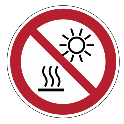 Panneau P068 ne pas exposer soleil chaleur sécurité