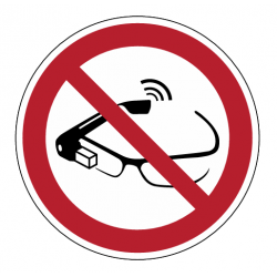 Panneau P044 utilisation lunettes intelligentes interdite sécurité