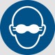 Panneau ISO 7010 M007 Lunettes de protection opaques obligatoires
