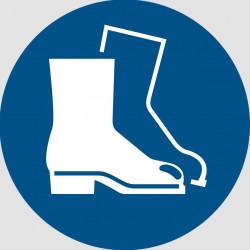 Panneau ISO 7010 M008 Chaussures de sécurité obligatoires