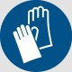 Panneau ISO 7010 M009 Gants de protection obligatoires