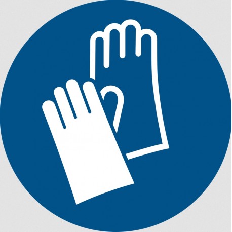 Panneau ISO 7010 M009 Gants de protection obligatoires