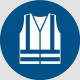 Panneau ISO 7010 Gilet de sécurité haute visibilité obligatoire