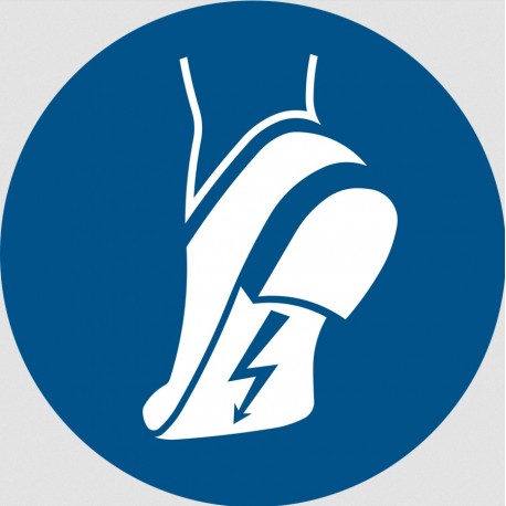 Panneau ISO 7010 M032 Chaussures antistatiques obligatoires