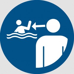Panneau Surveiller les enfants en environnement aquatique - M054 - ISO 7010