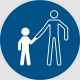 Panneau ISO 7010 M065 Les enfants doivent être accompagnés
