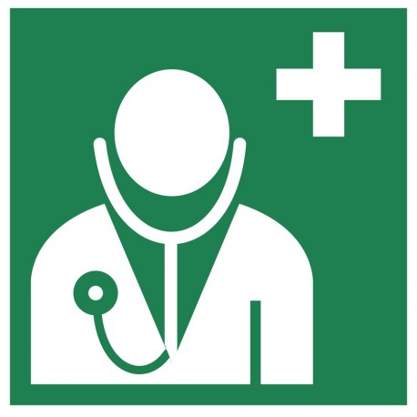 Panneau ISO 7010 E009 Médecin premiers secours