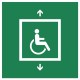 Panneau ISO 7010 E070 Ascenseur d'évacuation pour personnes à mobilité réduite