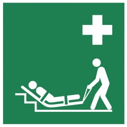 Panneau ISO 7010 E067 Matelas d'évacuation