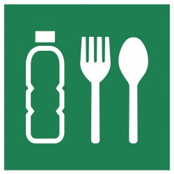 Panneau ISO 7010 E074 Rations d’urgence