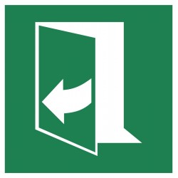 Panneau ISO 7010 E058 Ouverture de porte en tirant sur le côté droit