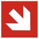 Panneau ISO 7010 F001 Flèche directionnelle incendie 90° gauche