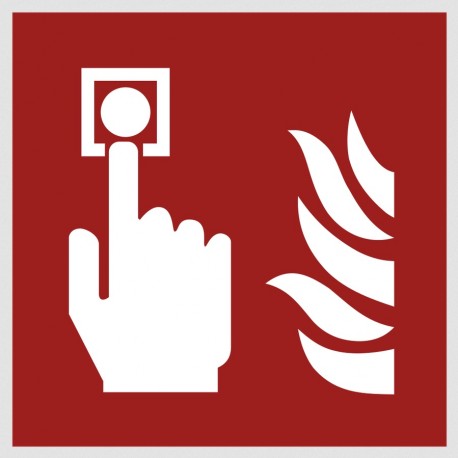 Panneau ISO 7010 F005 Point d'alarme incendie