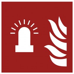 Panneau ISO 7010 F018 Feu clignotant d'alarme incendie