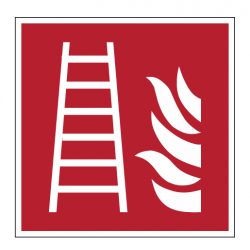 Panneau F003 échelle d’incendie issue secours sécurité incendie ISO 7010