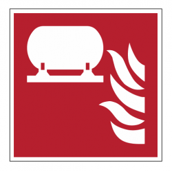 Panneau ISO 7010 F012 Installation fixe d'extinction incendie