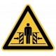 Panneau W019 danger écrasement machine industrielle ISO 7010
