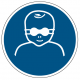 Panneau ISO 7010 M025 Protection opaque des yeux obligatoire pour enfants en bas âge