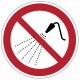Panneau ISO 7010 P016 Ne pas asperger avec de l'eau