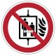 Panneau ISO 7010 P020 Ne pas utiliser l'ascenseur en cas d'incendie