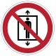 Panneau ISO 7010 P027 Ne pas utiliser cet ascenseur pour des personnes