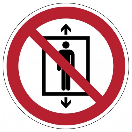 Panneau ISO 7010 P027 Ne pas utiliser cet ascenseur pour des personnes