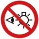 Panneau ISO 7010 P075 Ne pas fixer la source lumineuse