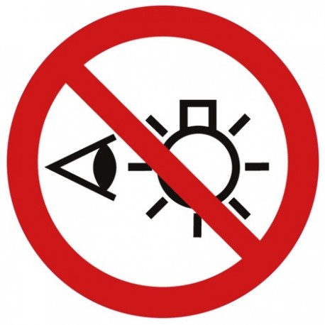 Panneau ISO 7010 P075 Ne pas fixer la source lumineuse