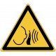 Panneau ISO 7010 W038 Danger Bruit fort soudain