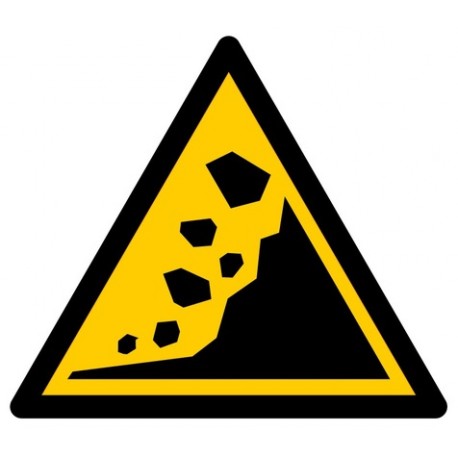 Panneau ISO 7010 W078 Danger Zone de glissement de terrain