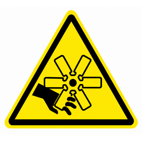 Panneau Danger pièces en rotation W088