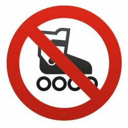 Sticker interdiction de faire du Roller