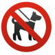 Sticker - Interdit aux chiens 