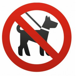 Sticker interdiction aux Chiens