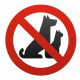Sticker interdit aux Animaux