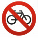Sticker interdit aux vélos