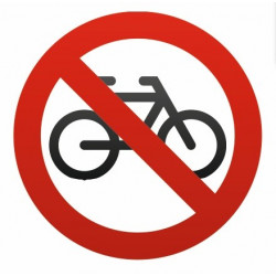 Sticker interdit aux vélos